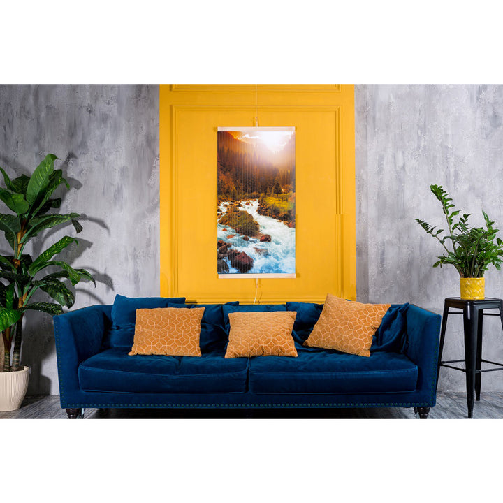 Chauffage infrarouge - panneau chauffant flexible 430W TRIO pattern 10 river, dimensions 100x57cm avec régulateur