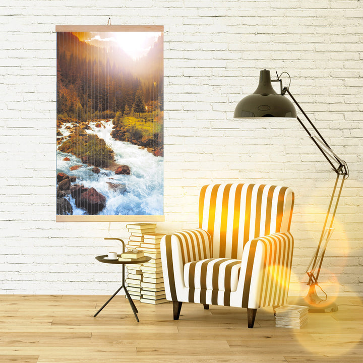 Chauffage infrarouge - panneau chauffant flexible 430W TRIO pattern 10 river, dimensions 100x57cm avec régulateur