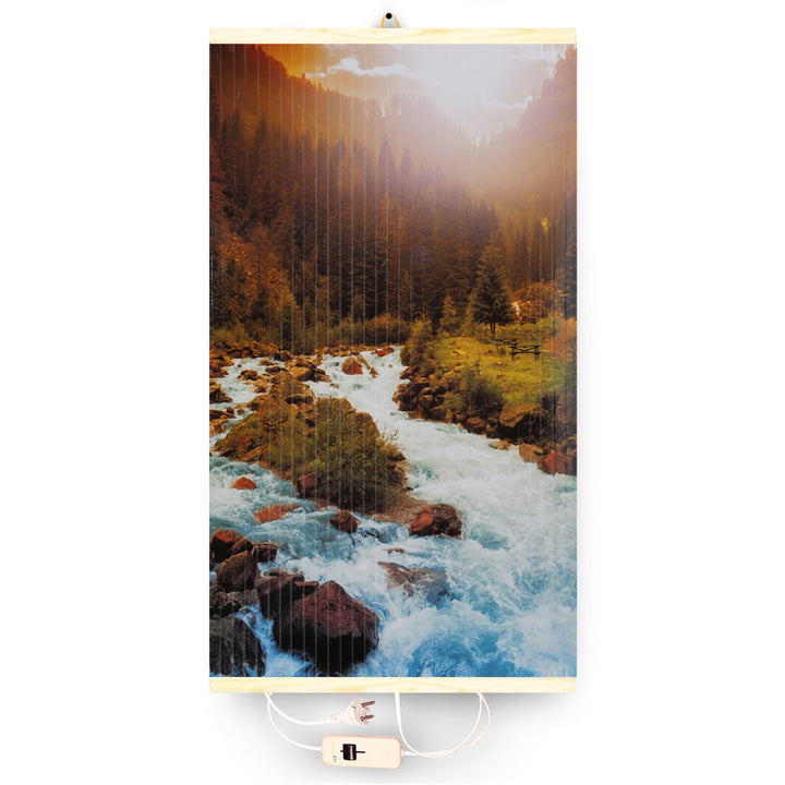Chauffage infrarouge - panneau chauffant flexible 430W TRIO pattern 10 river, dimensions 100x57cm avec régulateur