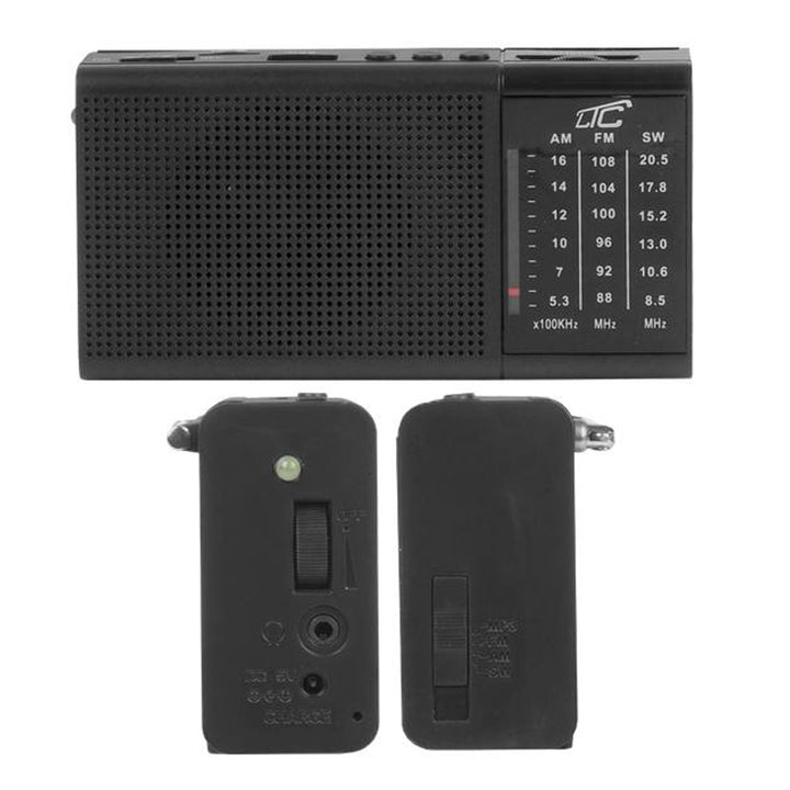 RADIO PORTABLE LTC REGA AVEC USB, TF, AUX, MINI TORCHE LED ET BATTERIE BL-5C, NOIR