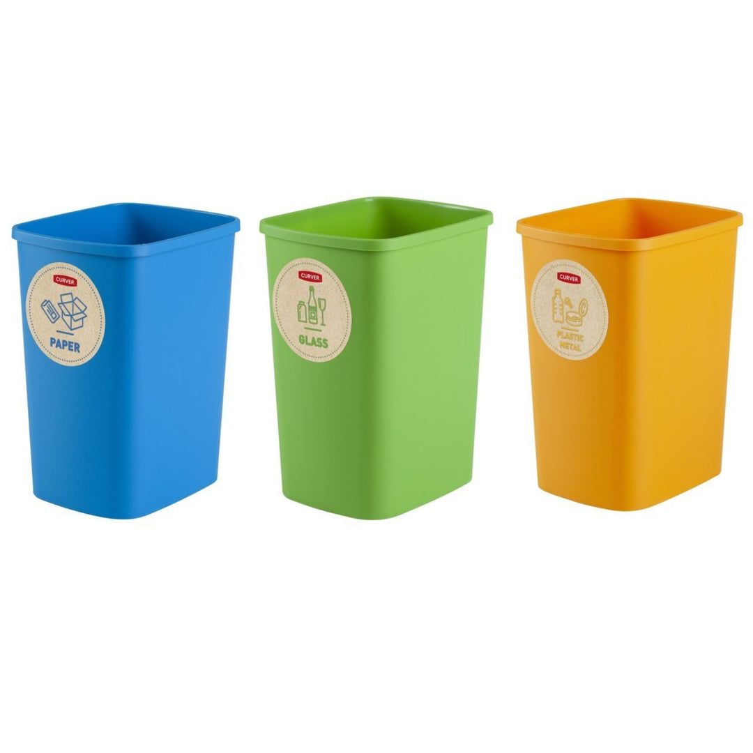 Poubelles tri des déchets 3x25L Curver Eco Friendly 249842