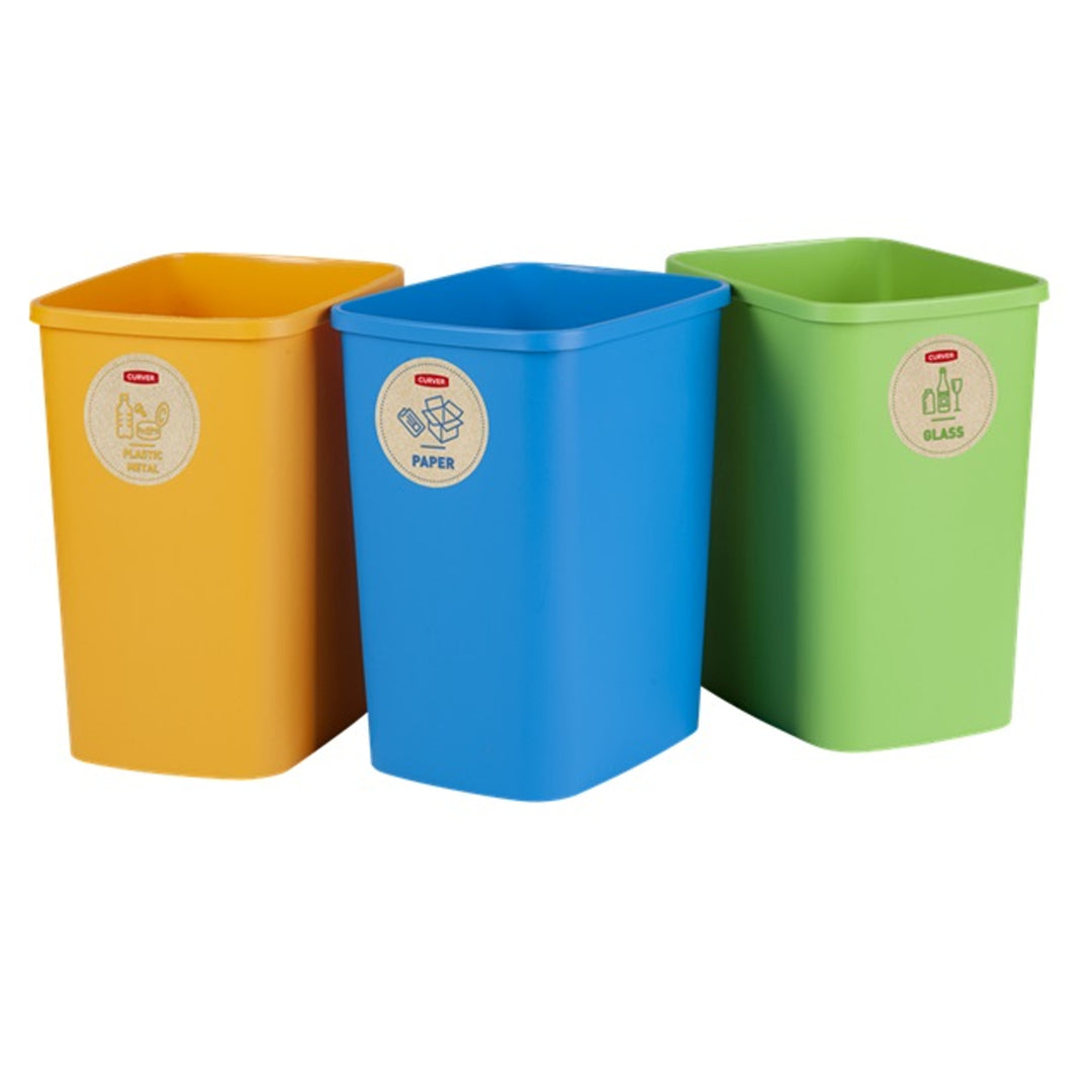 Poubelles tri des déchets 3x25L Curver Eco Friendly 249842