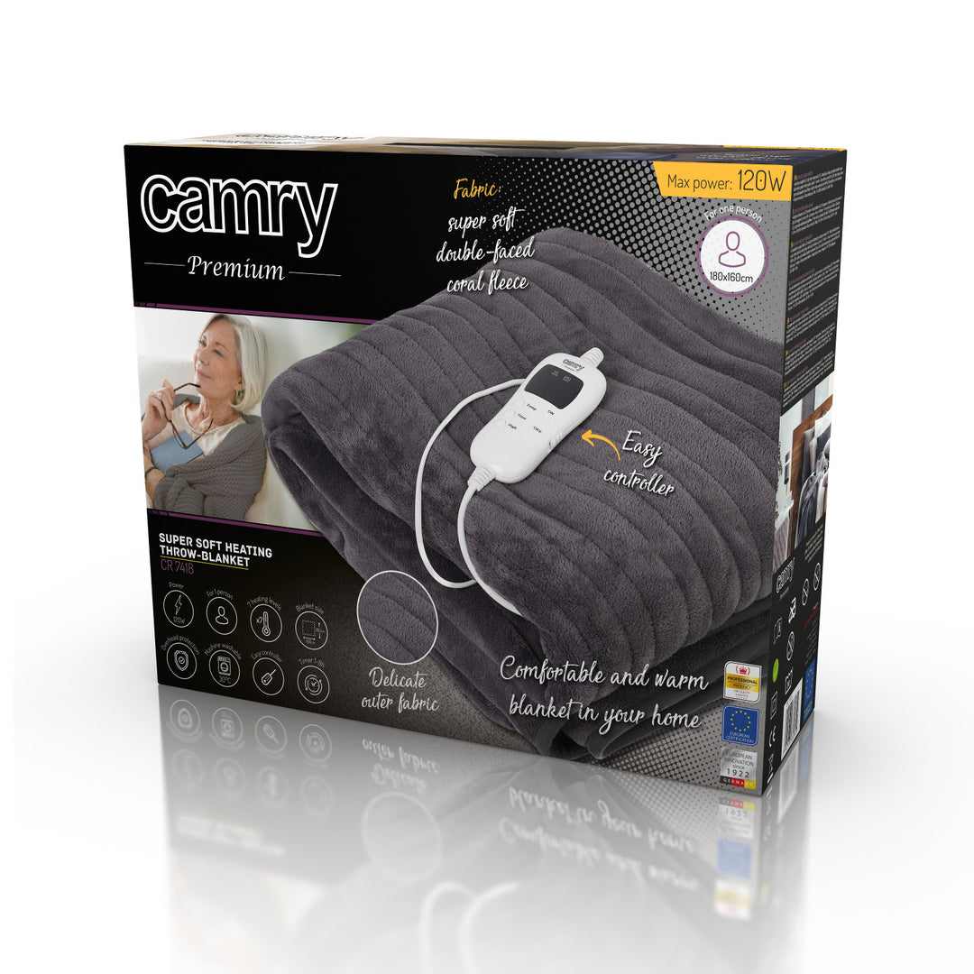 Verwarmde deken met timer Camry CR 7418 160x180cm