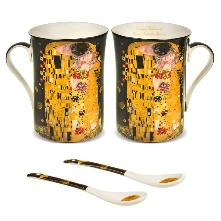 Kiss Coffee Cups Box van Gustav Klimt Gift Queen Isabell Zwart