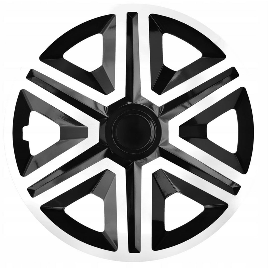 Universele wieldoppen 14" wit-zwart NRM Action