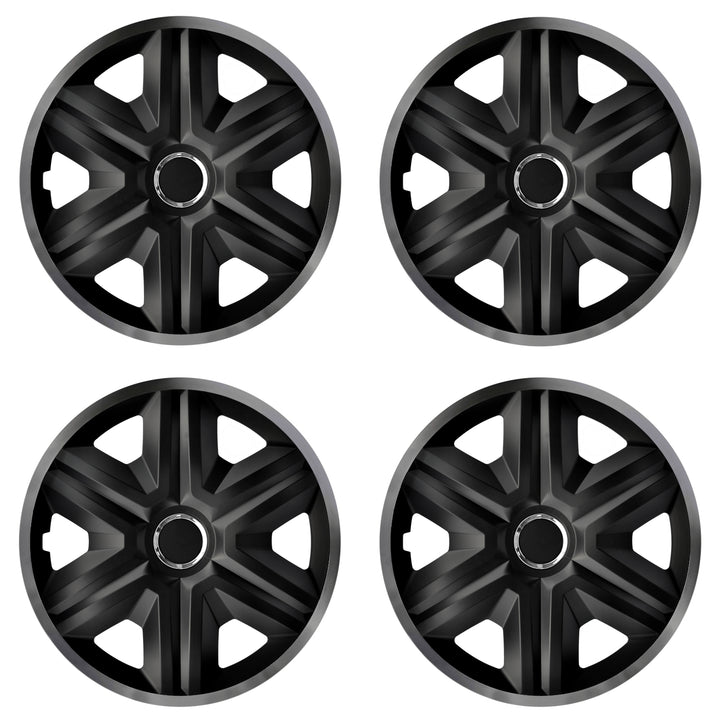 16" grafietzwarte wieldoppen FAST LUX NRM
