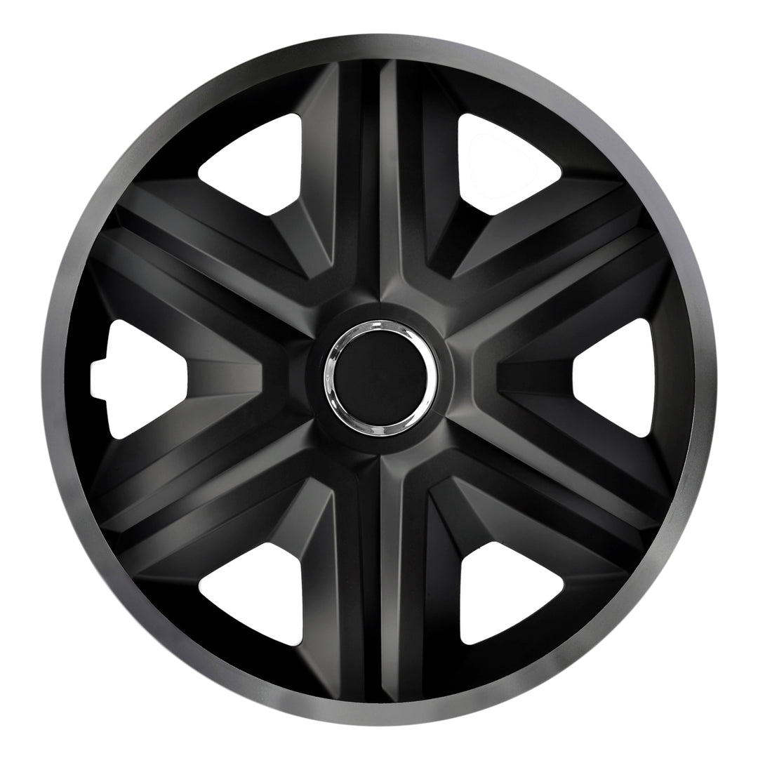 16" grafietzwarte wieldoppen FAST LUX NRM