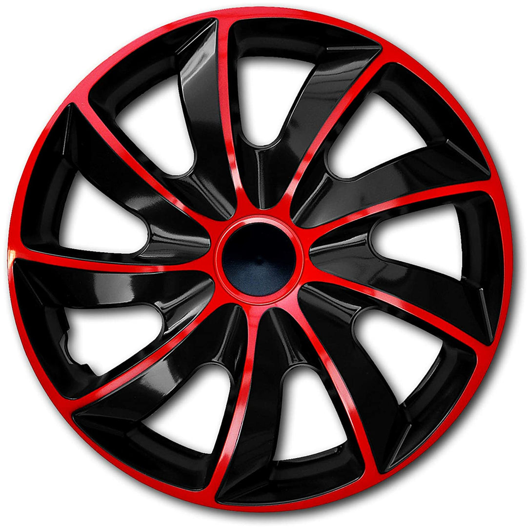Enjoliveur 17 " QUAD universels noir-rouge NRM 4pcs