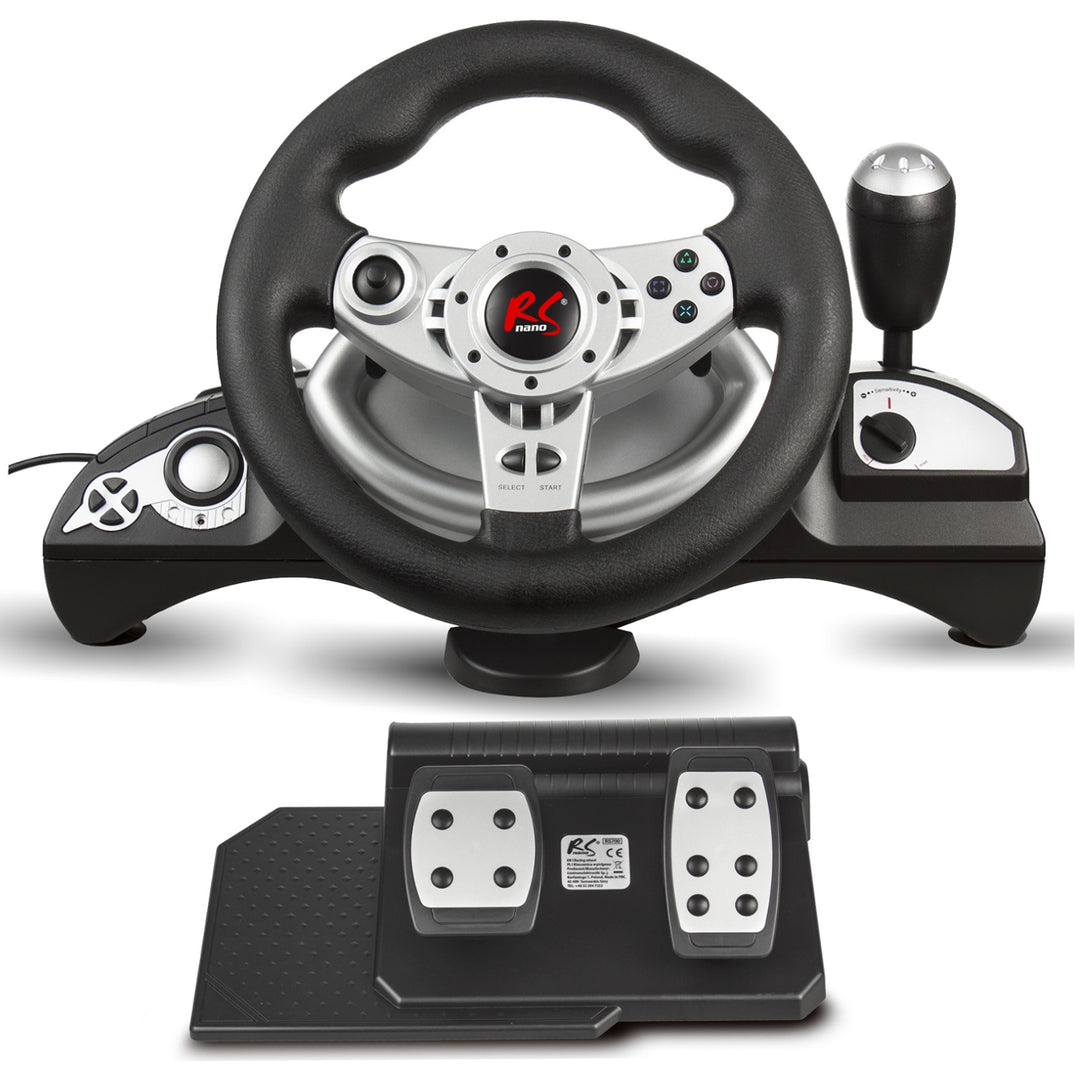 NanoRS RS700 Gaming Racing-stuur met pedaal 8in1 PS4/PS3/Xbox ONE/PC (X-ingang/D-ingang)/Android