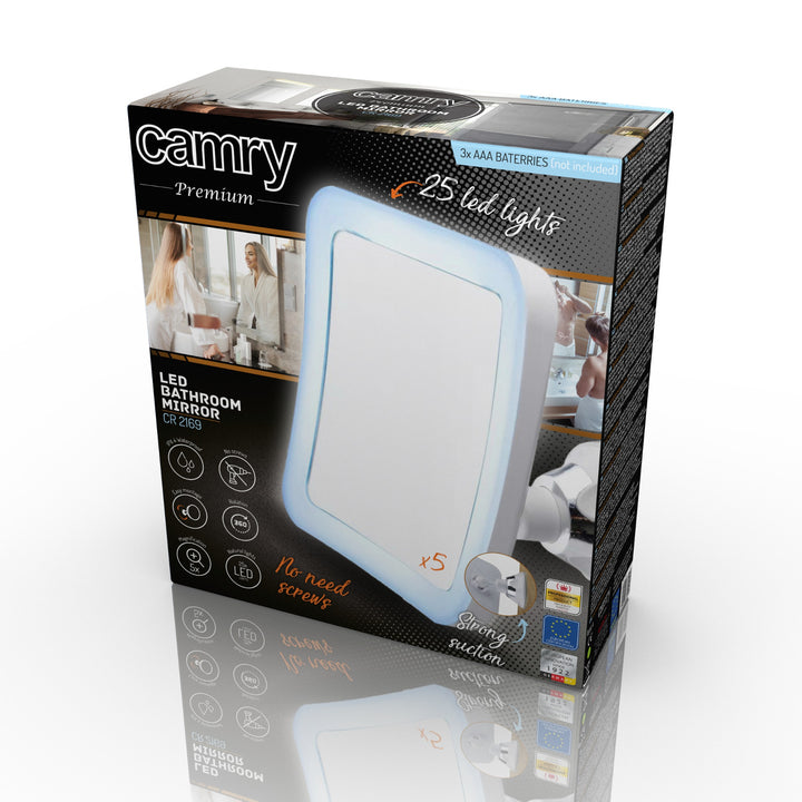 Miroir de salle de bain pivotant avec éclairage LED CR 2169