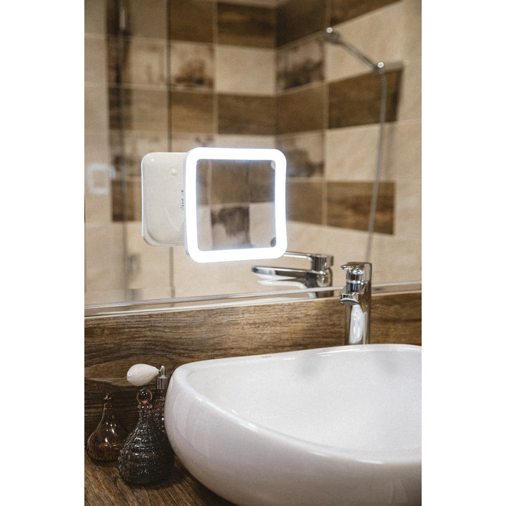 Miroir de salle de bain pivotant avec éclairage LED CR 2169
