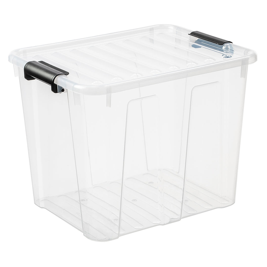 Boîte transparente 40L avec couvercle Plast Team Home Box