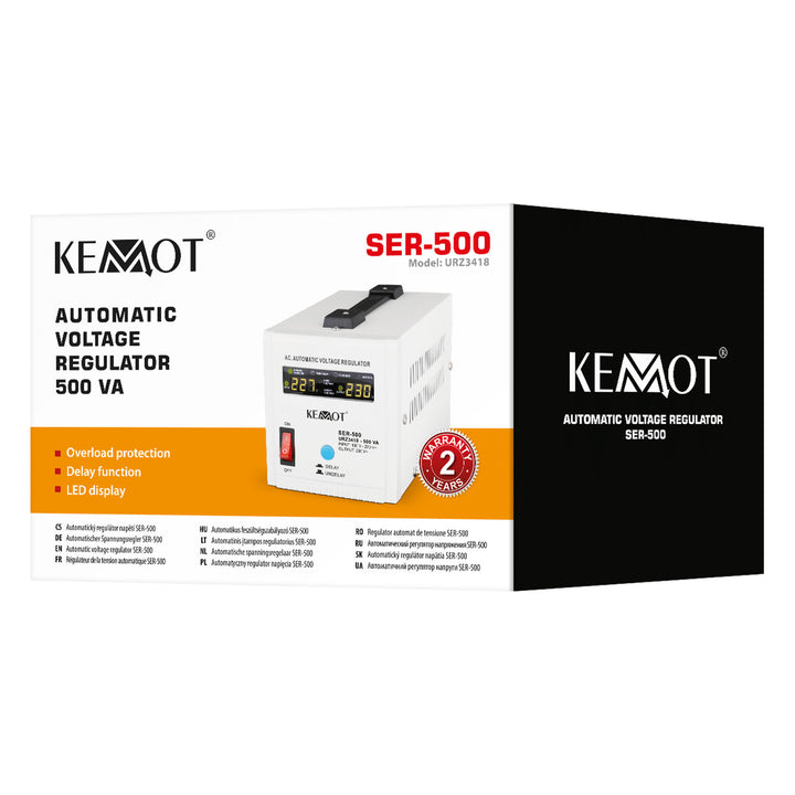 Stabilisateur de tension automatique avec affichage LED KEMOT SER-500