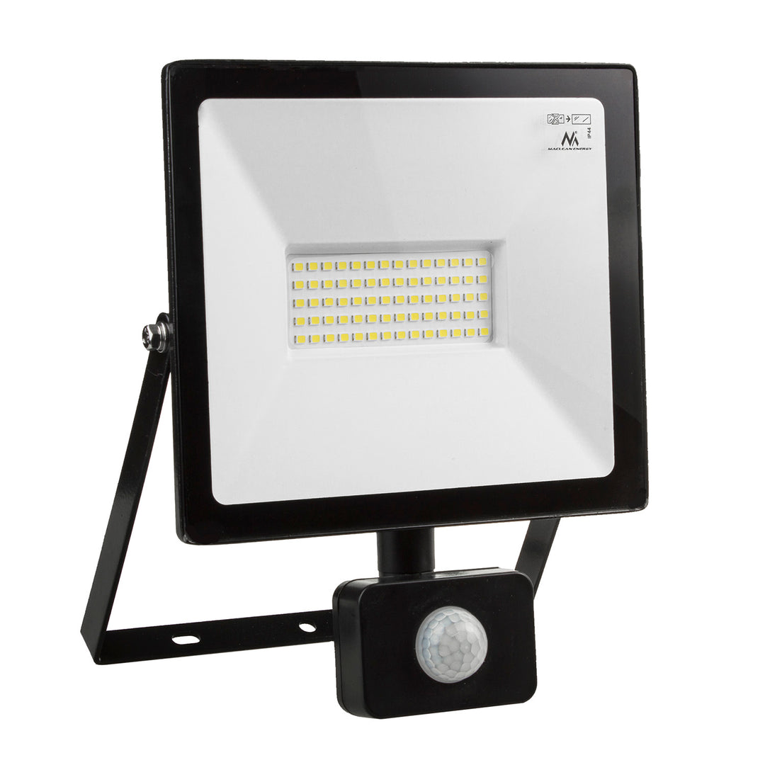 LED schijnwerper met bewegingsmelder Maclean slim 50W 4000lm warm wit (3000K) IP44 MCE650 WW PIR