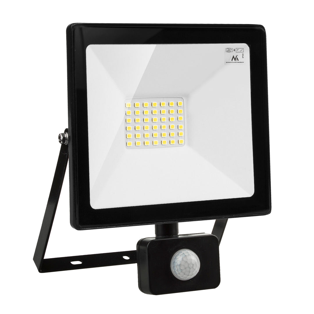 Projecteur LED avec détecteur de mouvement Maclean slim 30W 2400lm couleur blanc froid (6000K) IP44 MCE630 CW PIR