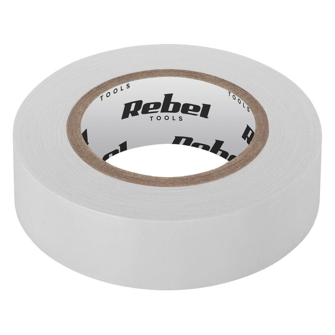 Ruban isolant adhésif REBEL (0,13 mm x 19 mm x 20 yd) blanc