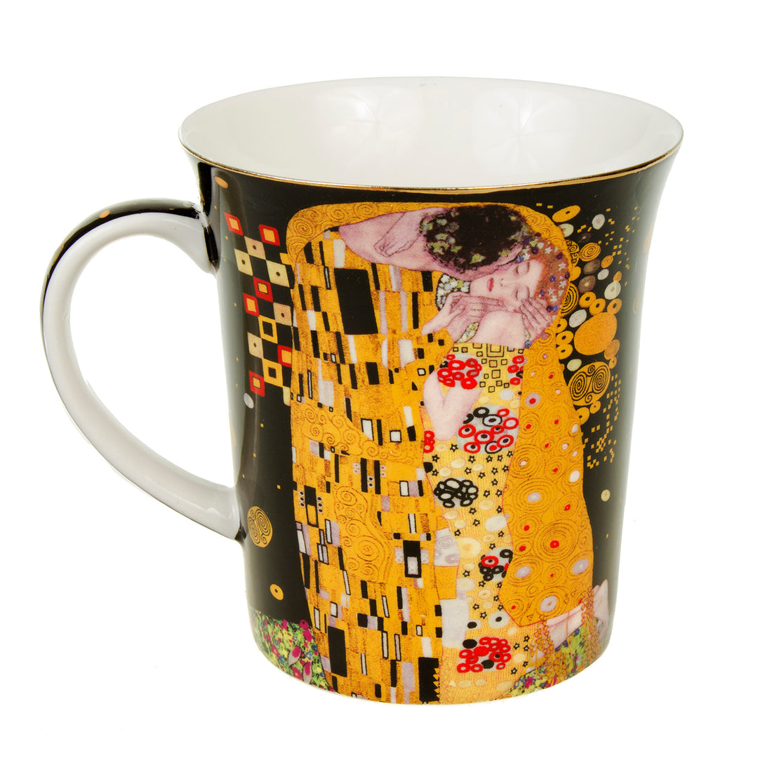 Porseleinen koffiekopje van 300 ml De Kus Gustav Klimt