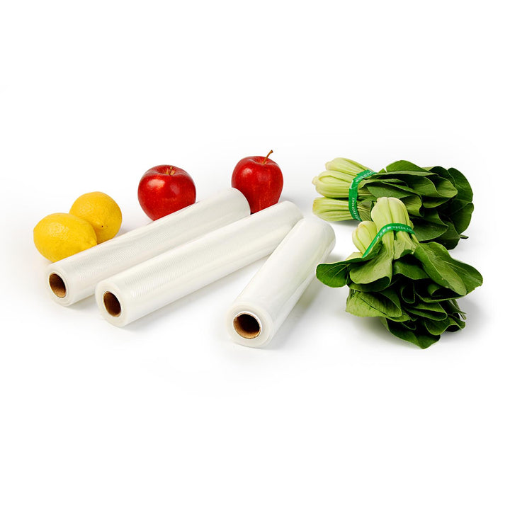 Kit universel de film Camry pour scelleuses sous vide (2 rouleaux 28x300cm + 3 rouleaux 20x300cm)