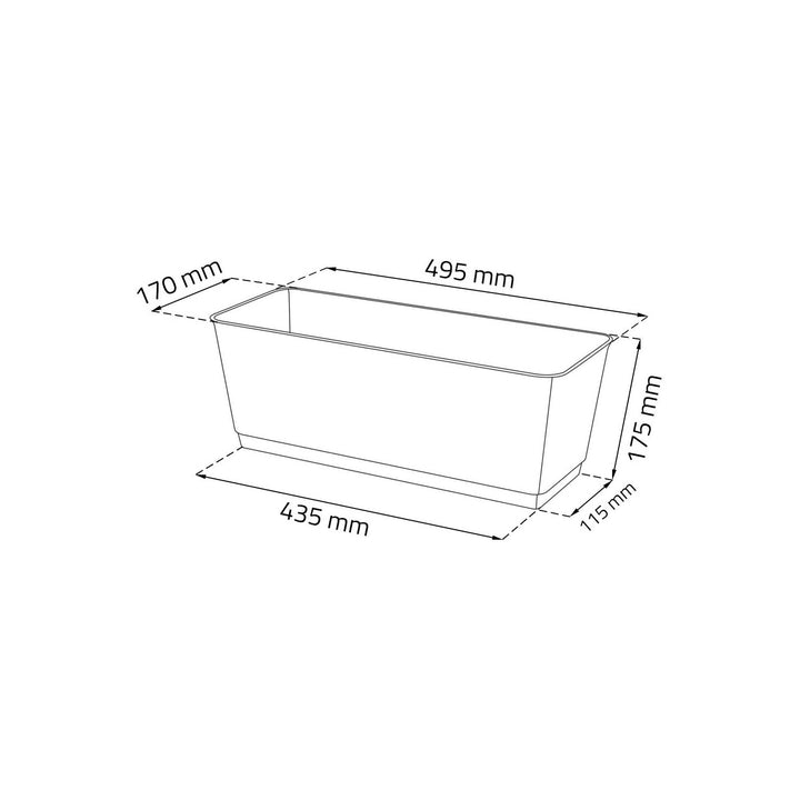 12L bloempot met haak Ratolla antraciet Prosperplast DRL500PW
