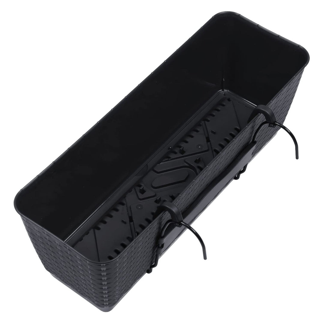 12L bloempot met haak Ratolla antraciet Prosperplast DRL500PW
