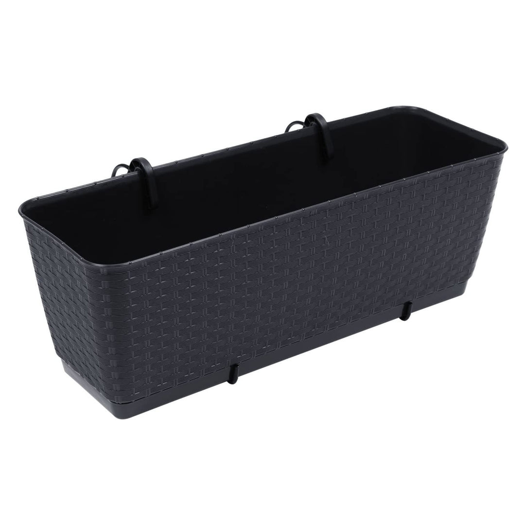 12L bloempot met haak Ratolla antraciet Prosperplast DRL500PW