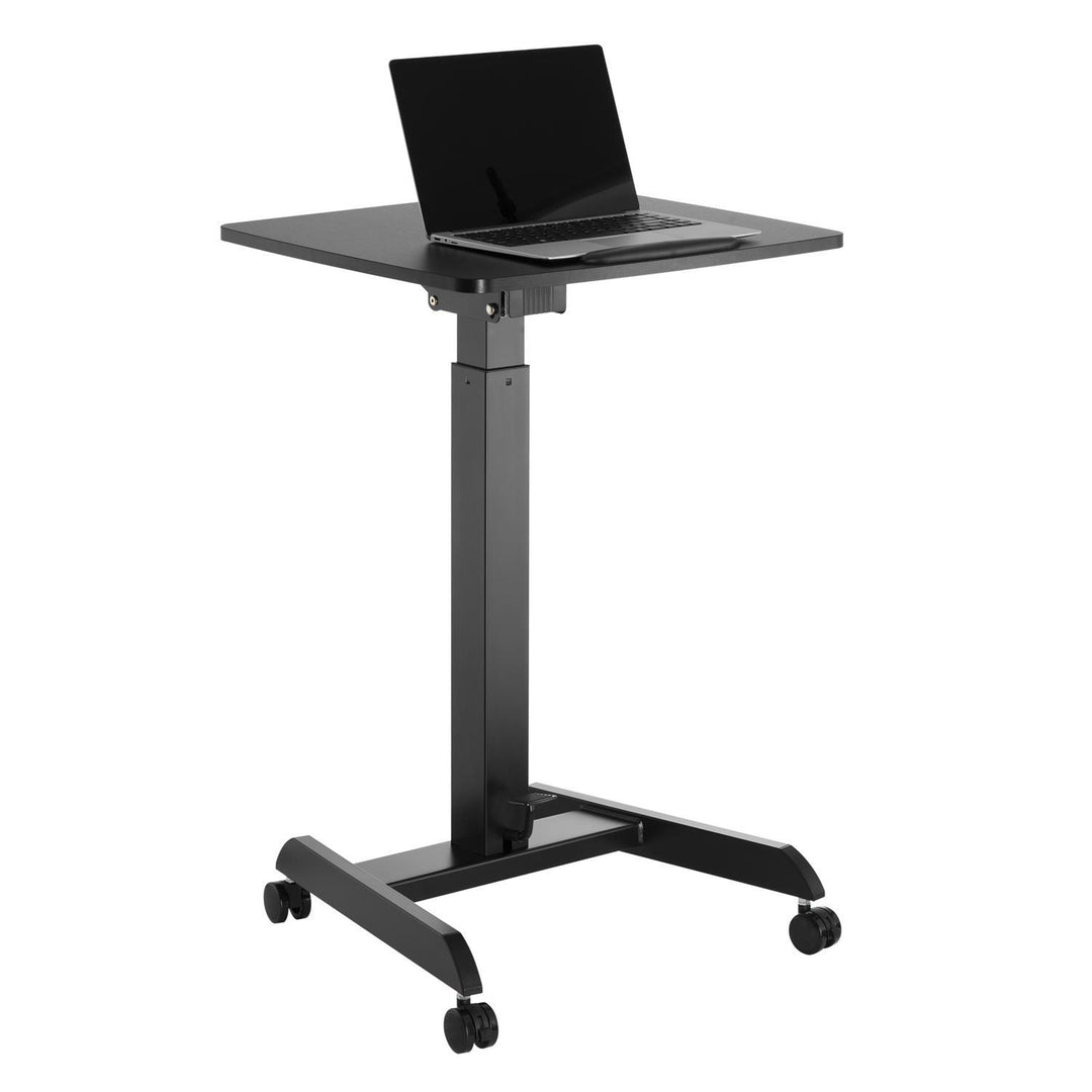 In hoogte verstelbare laptoptafel met wielen Zit-sta bureau In hoogte verstelbaar tot max. 113cm Kantelbaar 30 graden Zwart