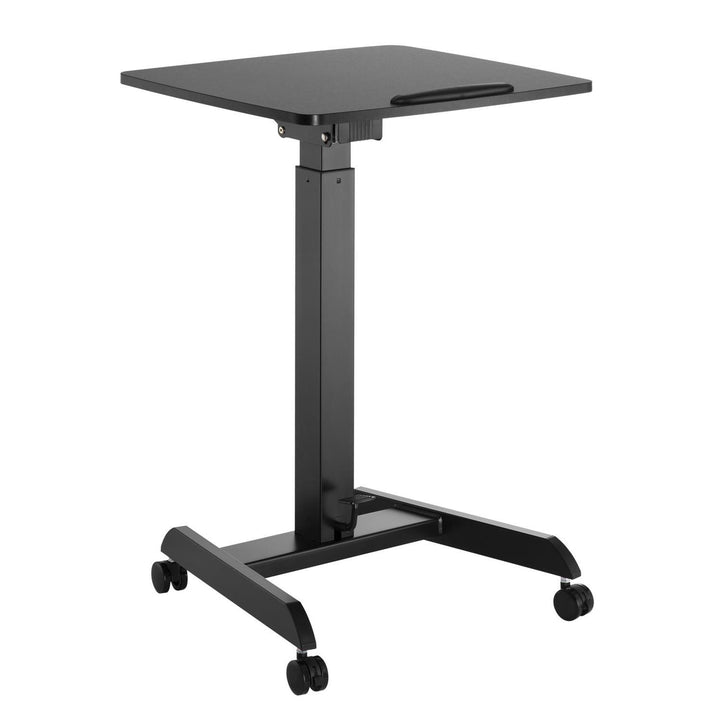 Table d'ordinateur portable réglable en hauteur avec roulettes Bureau assis-debout Réglable en hauteur jusqu'à max. 113cm Inclinable à 30 degrés Noir