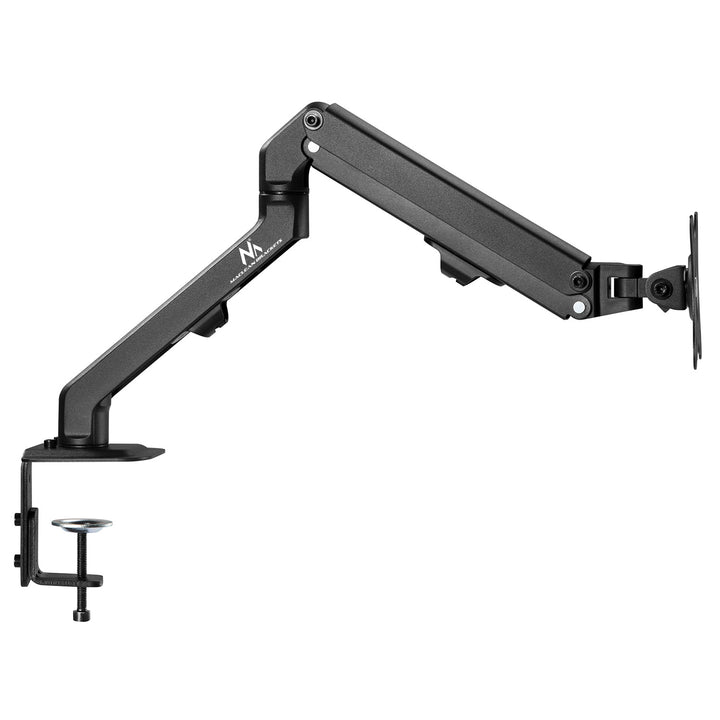 Maclean Universele Monitor Bureaubeugel, Gasveer 17"-27" 7kg, VESA 75x75,100x100, MC-906 Monitor Draaibaar Draaibaar Tilt Draaibaar VESA 75x75 100x100 tot 12kg