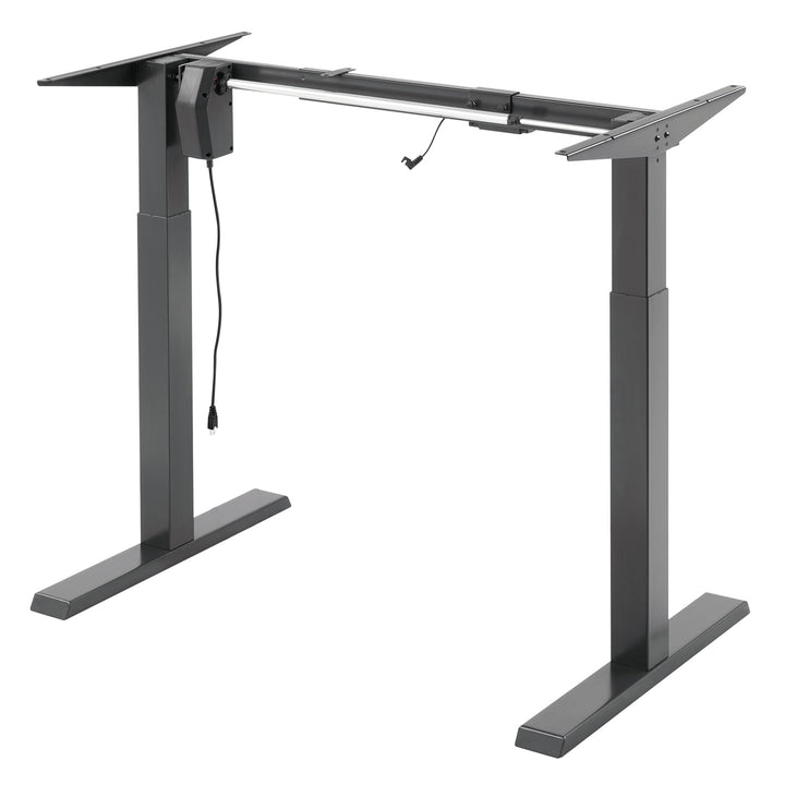 Bureau électrique Ergo Office réglable en hauteur, gris, hauteur max 123 cm, 80 kg - sans plateau, pour travail debout et assis, ER-433