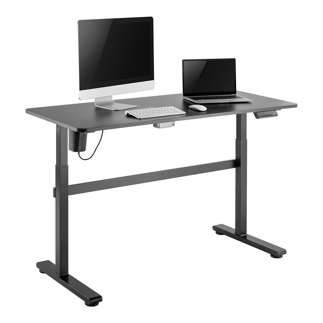 Ergo Office elektrisch bureau, in hoogte verstelbaar, grijs, max hoogte 118cm 50 kg - met zit-sta tafel, ER-434