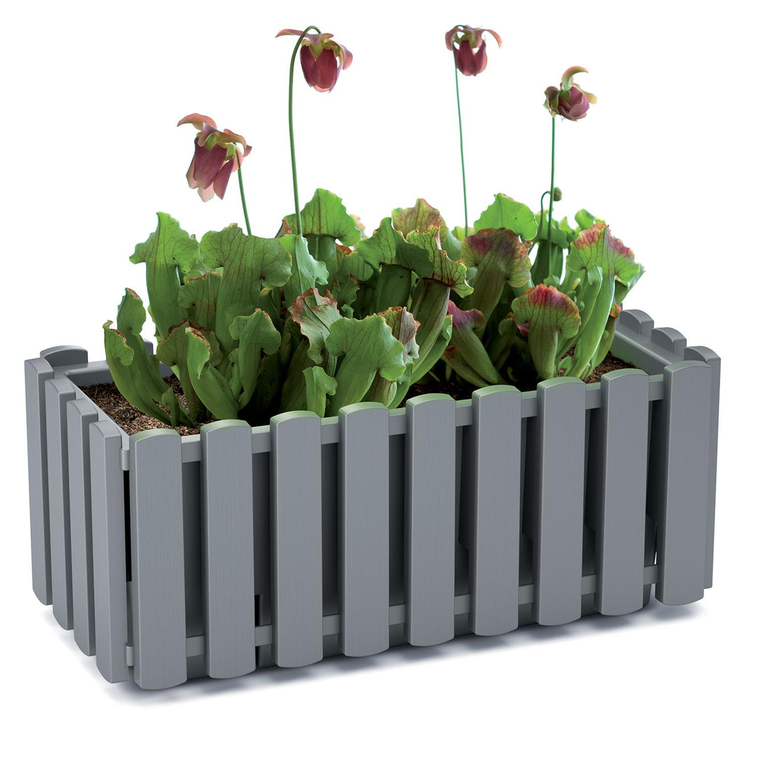 Plantenbak Balkon hangende bloempot 38cm bruin Prosperplast Boardee Fencycase