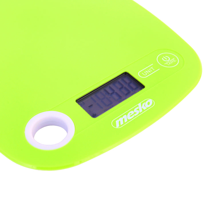 Balance de cuisine Mesko, écran LCD, jusqu'à 5kg, tare, vert, MS 3159g