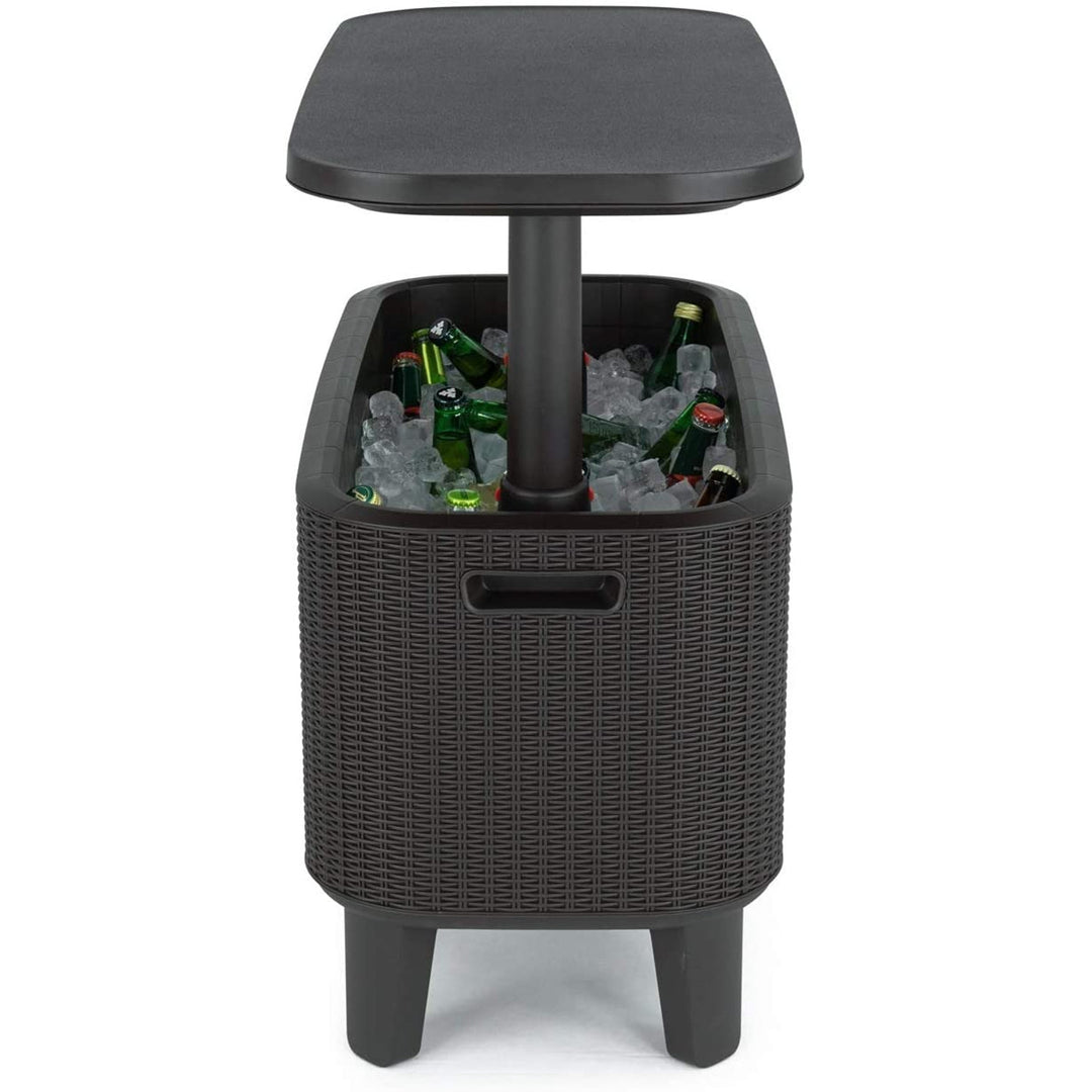 Table avec réfrigérateur jardin 2en1 Bevy Cool Bar graphite