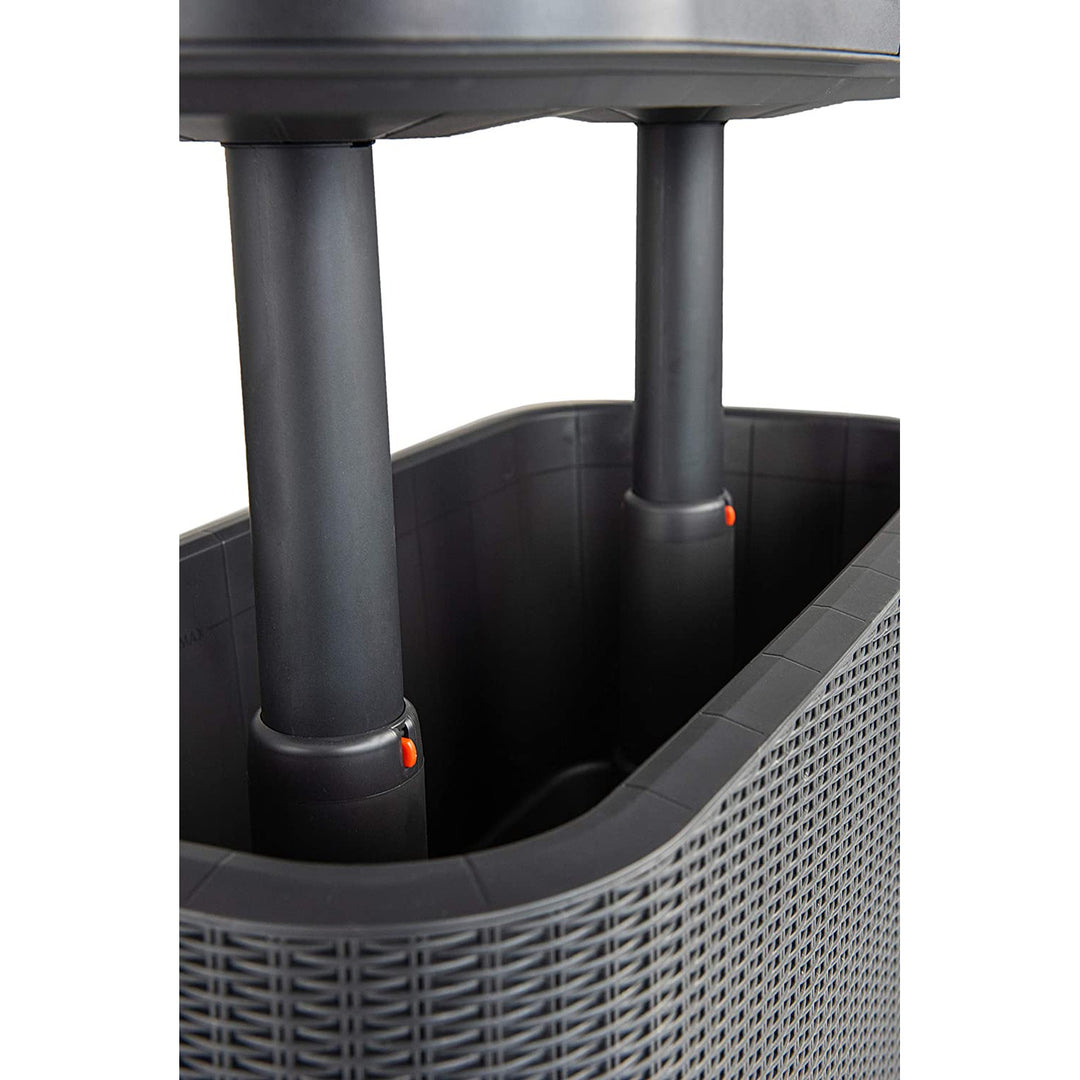Table avec réfrigérateur jardin 2en1 Bevy Cool Bar graphite
