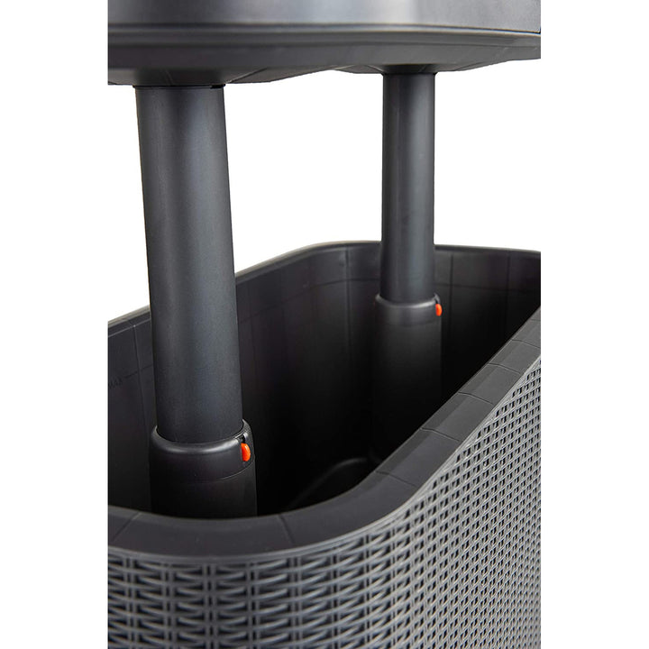 Table avec réfrigérateur jardin 2en1 Bevy Cool Bar graphite