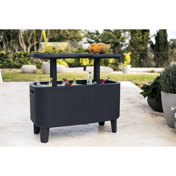 Table avec réfrigérateur jardin 2en1 Bevy Cool Bar graphite