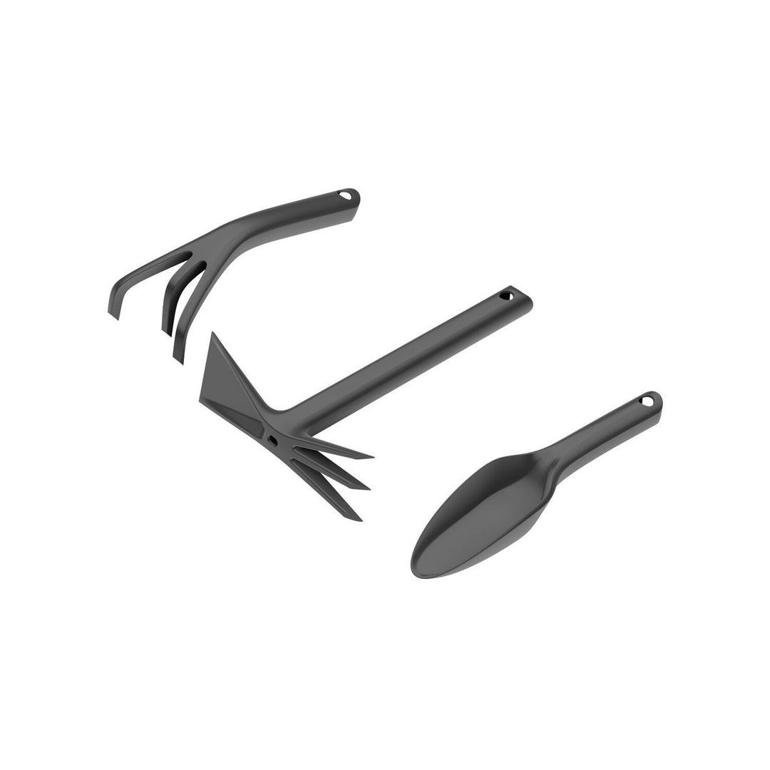 Petit set d’outils de jardin BASIC transplantoir, cultivateur, serfouette