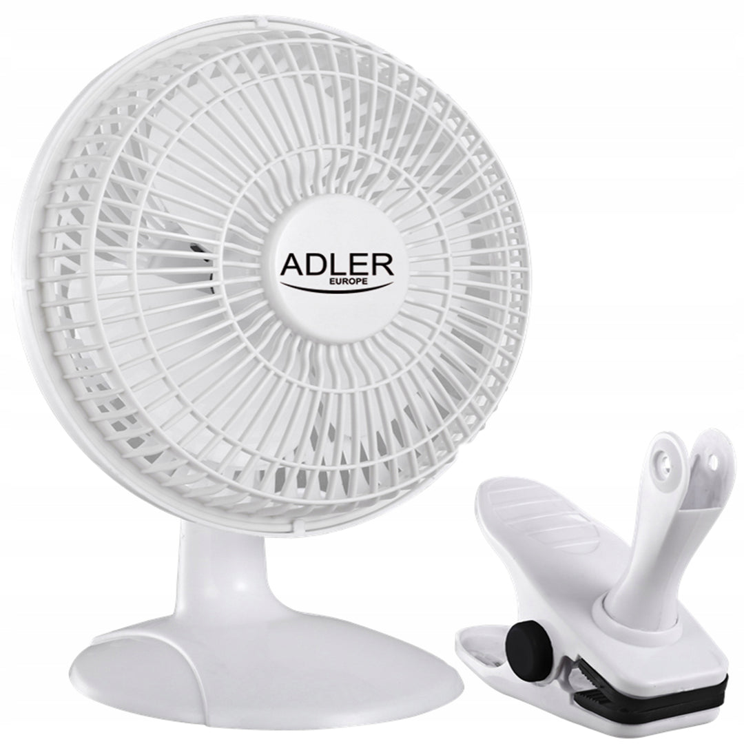 Adler AD7317 Ventilateur de Bureau avec Clip de Montage 15cm Innovant