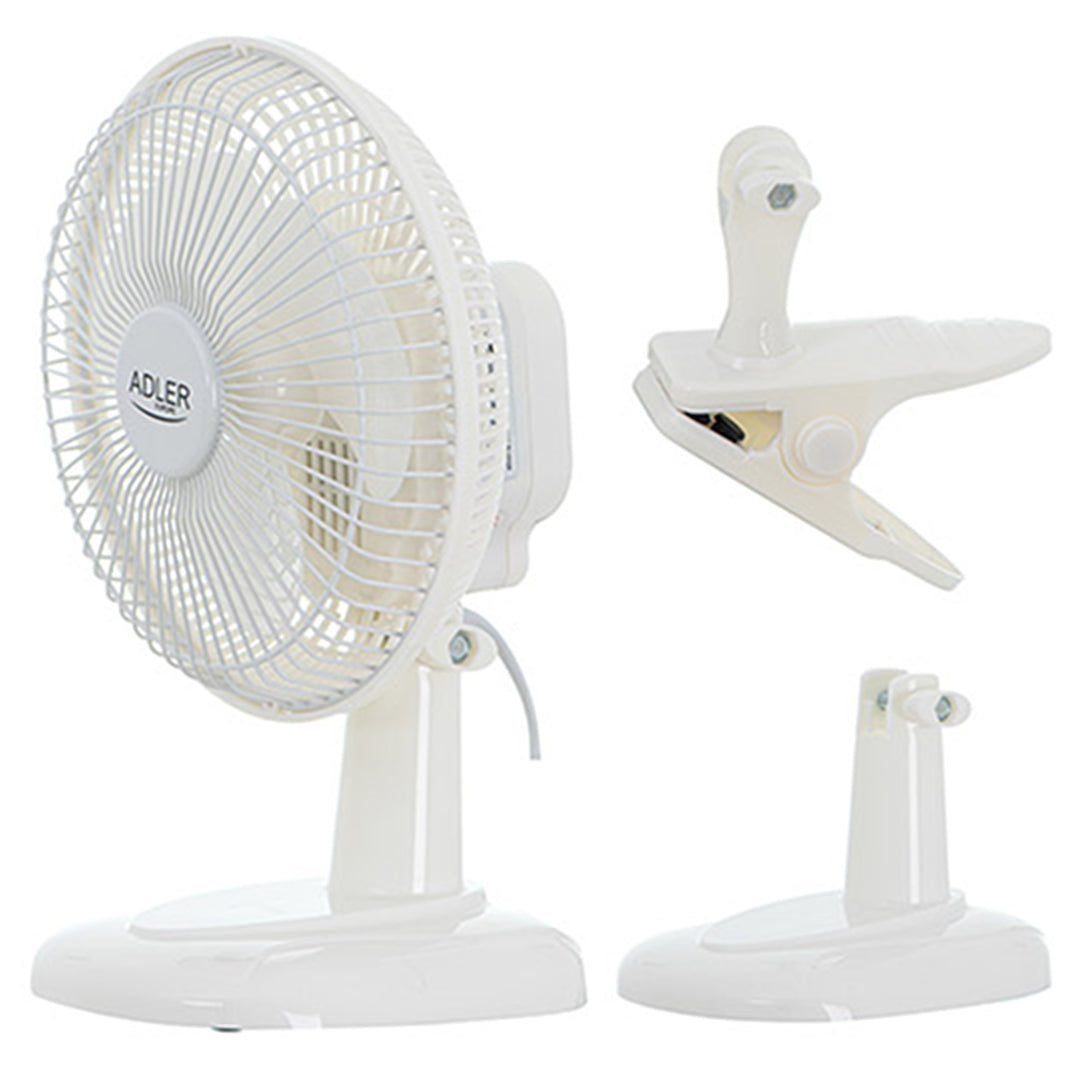 Adler AD7317 Innovatieve 15cm tafelventilator met bevestigingsclip