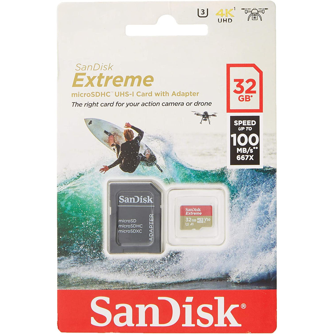 Carte mémoire SanDisk microSD, capacité 32 Go, pour GoPro, Extreme