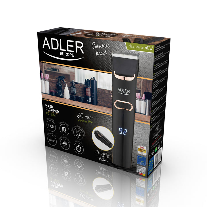 Tondeuse Adler, écran LCD, 40W, AD 2832