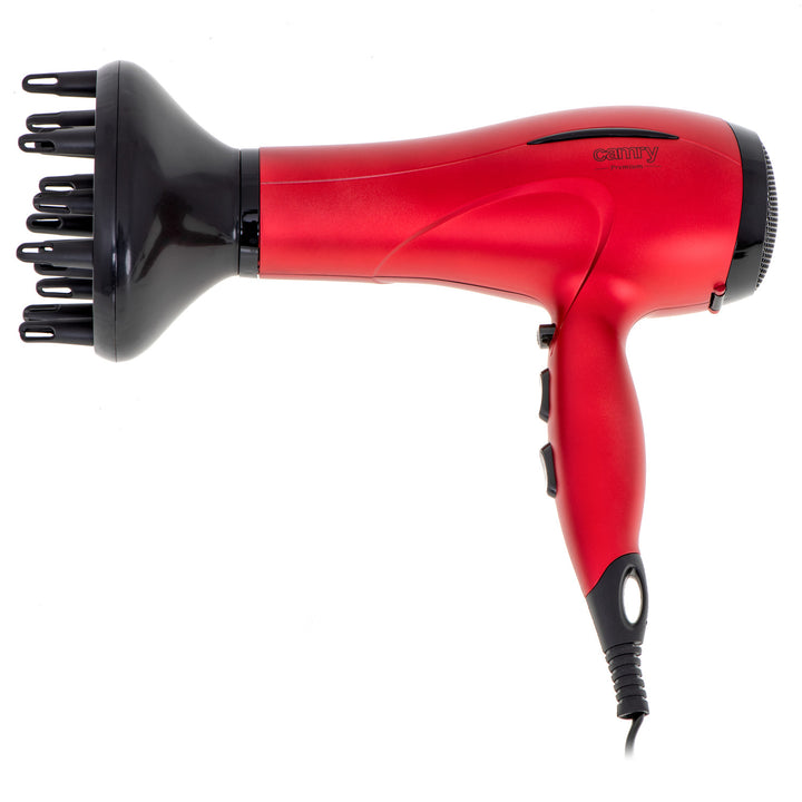Sèche-cheveux Camry, 2 niveaux de puissance, 3 niveaux de température, 2400W, rouge, CR 2253