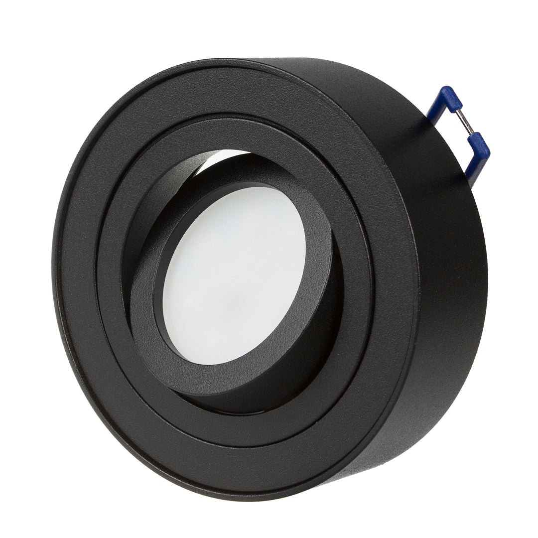 Maclean MCE462 B Spot plafondlamp voor MR16/GU10 lichtbronnen zwart 94x32mm rond aluminium