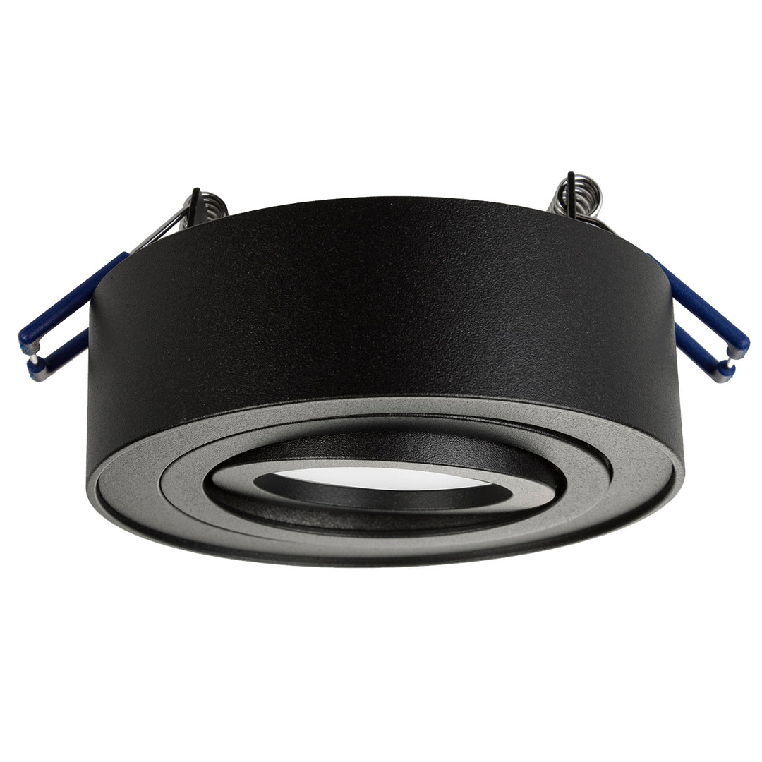 Maclean MCE462 B Spot plafondlamp voor MR16/GU10 lichtbronnen zwart 94x32mm rond aluminium