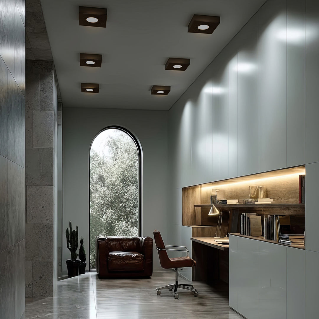 Maclean MCE464 B Spot plafondlamp voor MR16/GU10 lichtbronnen zwart 94x94x32 mm vierkant aluminium