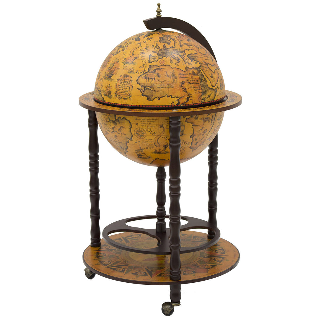 Globe Coloniale alcoholbar Luxe houten standaard IM-A-51258