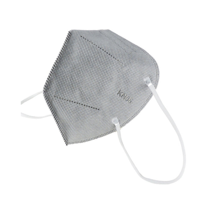 Masque filtrant KN95 gris avec valve - 5 couches de non-tissé polypropylène
