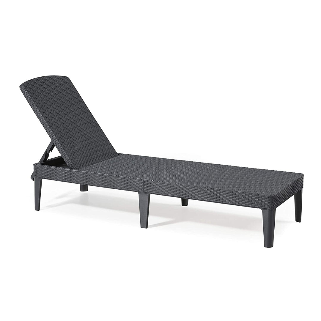Chaise longue de jardin réglable Jaipur Sun Lounger graphite