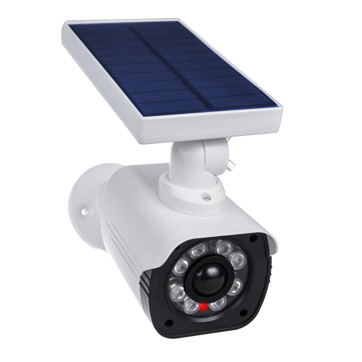 Dummycamera op zonne-energie, knipperende LED, bewegingsmelder, LED-verlichting, gratis sticker, SOL1800S