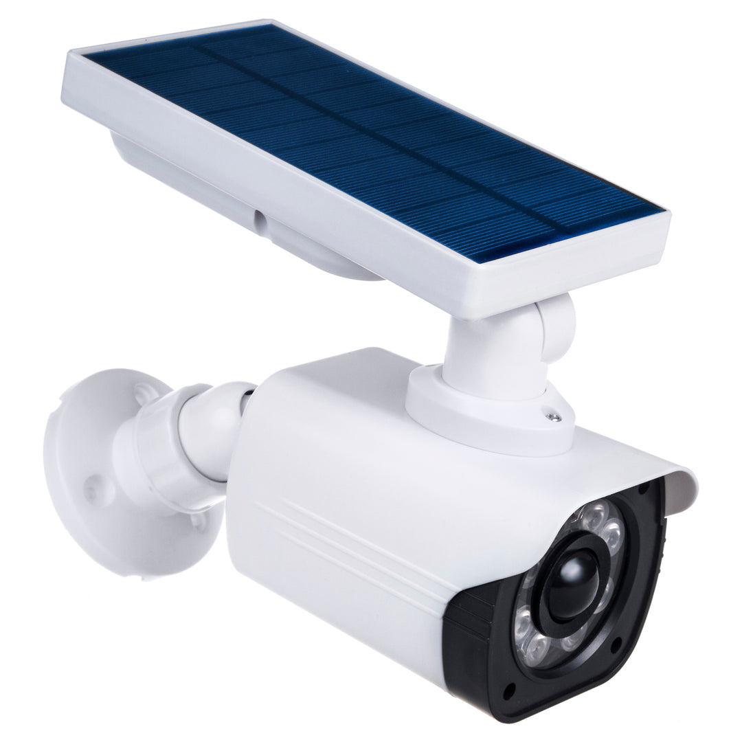 Dummycamera op zonne-energie, knipperende LED, bewegingsmelder, LED-verlichting, gratis sticker, SOL1800S